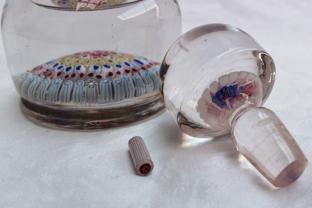 A millefiori glass paperweight inkwell p - Image 5 of 6