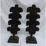 A pair of 19th century bronze letter rac
