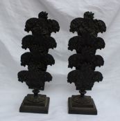 A pair of 19th century bronze letter rac