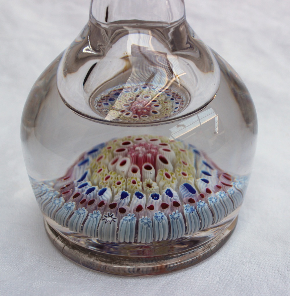 A millefiori glass paperweight inkwell p - Image 3 of 6