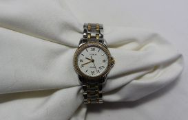 A ladies steel and yellow metal Tissot B