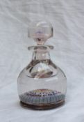 A millefiori glass paperweight inkwell p