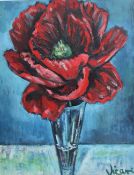 Andrew Vicari
Still Life of a large flower in a vase
Oil on board
Signed
77 x 60cm