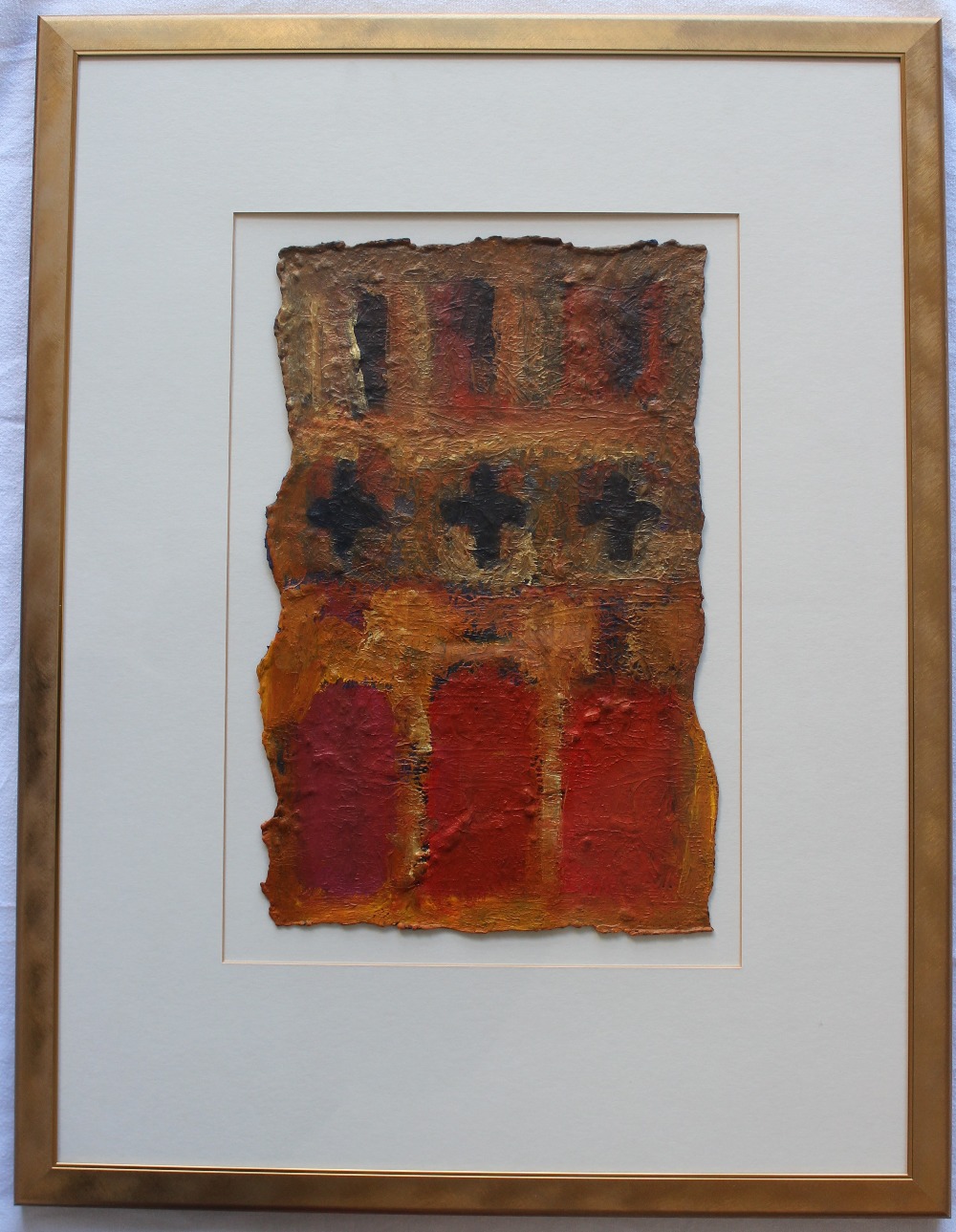 Vivienne Williams Facade Acrylic on paper Inscribed on a Martin Tinney gallery label verso 35 x - Image 2 of 3