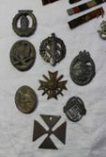 Assorted WWII Nazi German badges, includ