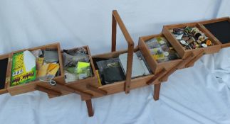 A large collection of fly tying equipmen