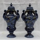A pair of French Faience pottery A Monta