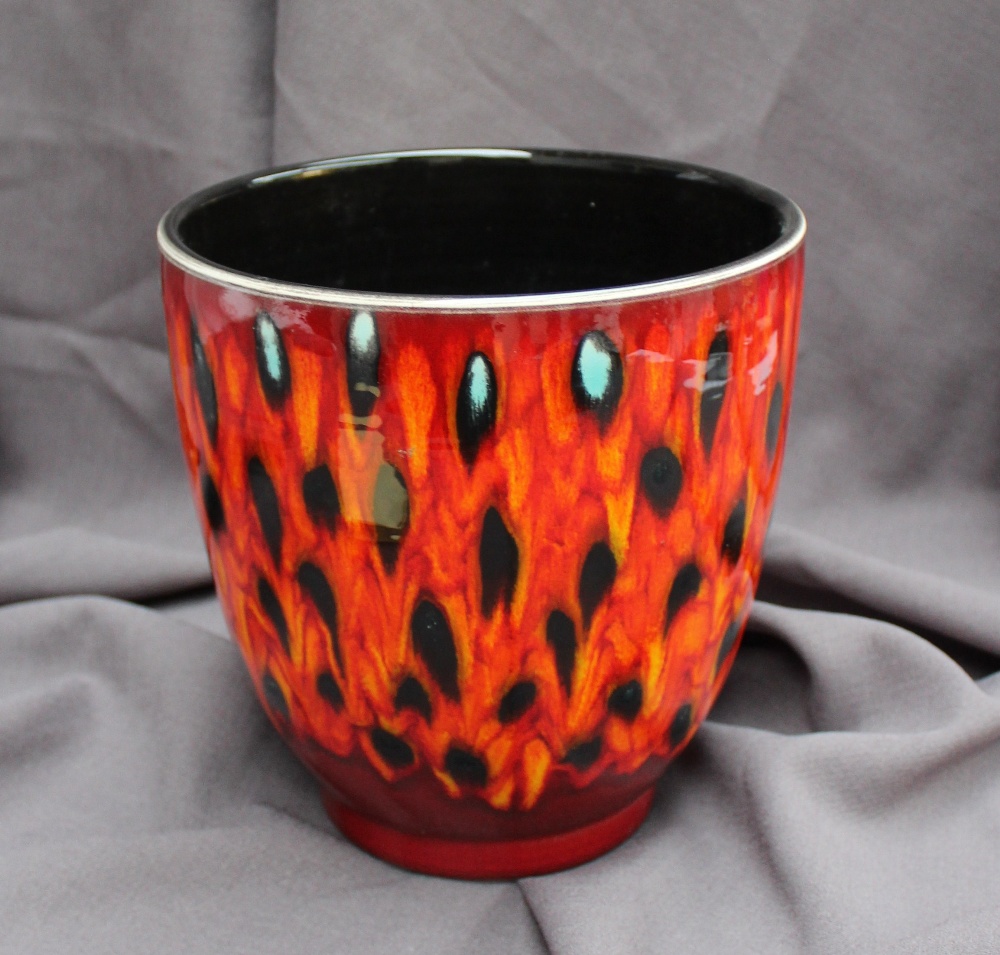 A Poole pottery hand thrown plant pot re