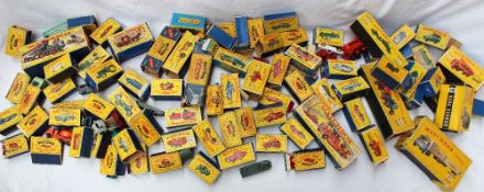 A large collection of Matchbox models in