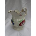 A 19th century pottery jug painted with
