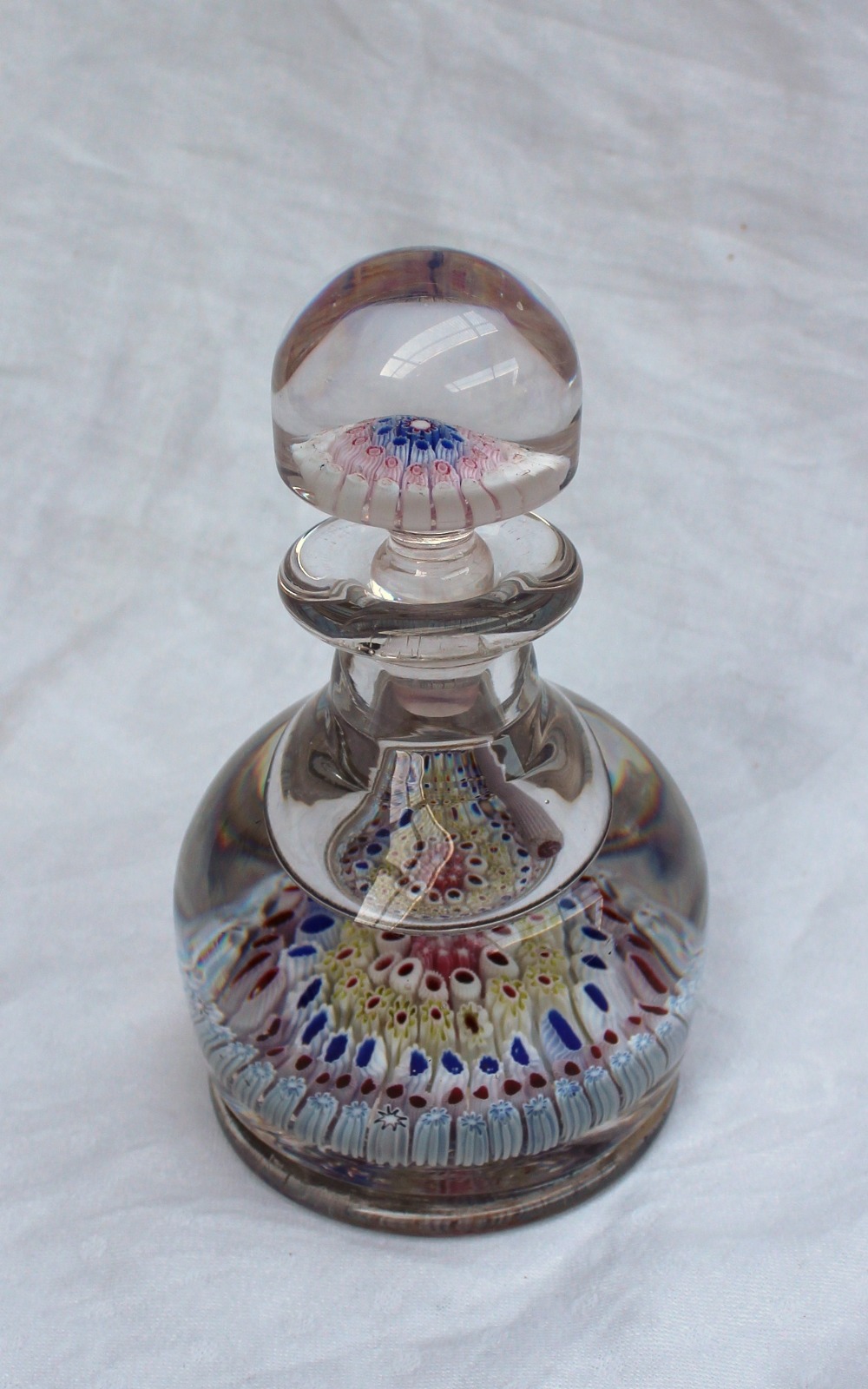 A millefiori glass paperweight inkwell p - Image 2 of 6