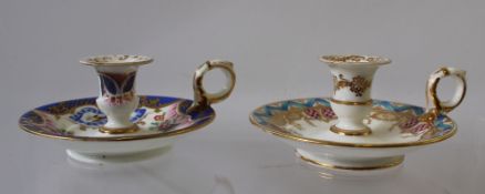A 19th century English porcelain taper s