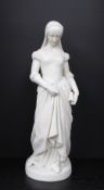 A Copeland Parian figure "Marguerite" by S Terry, dated 1868, 52.5cm high CONDITION REPORT: It has a