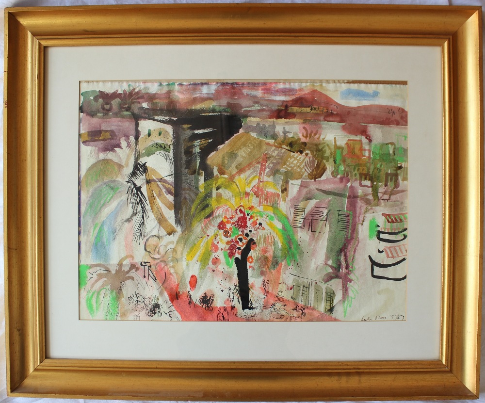 Leslie Moore
San Remo
Watercolour
48 x 65.5cm
Signed and Howard Roberts Gallery label verso - Image 2 of 5