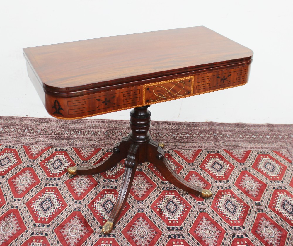 A 19th century mahogany tea table, - Image 3 of 4