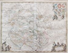 A Map of "Herefordia comitatus vernacule Hereford Shire" Hereford and parts of  Wales with two