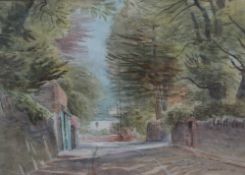 Arthur Miles
Spring in the suburbs
Watercolour
Signed and dated 1976, label verso
27 x 36.