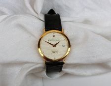 A Gentleman's Raymond Weil wristwatch the silvered dial inscribed "Saudi Yanbu Petrochemical Co"