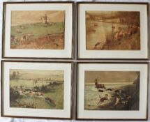 After Lionel Edwards
Fox hunting
A print
34 x 48cm
Together with three other hunting prints (a set