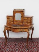 A 19th century French walnut bonheur du jour,