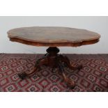 A Victorian walnut supper table,