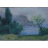 Wynford Dewhurst RBA
A View of Lake Geneva
Pastel
Signed
22 x 31.5cm
 CONDITION REPORT: Overall