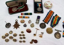 Two World War I medals including the Victory medal and war medal issued to GS-52060 Pte H Gregory R.