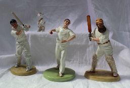 Three Royal Doulton figures including Geoffrey Boycott, IBE, HN3890 No.107/8114, together with W.G.