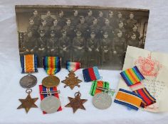 Three World War I medals including The British War Medal, The Victory Medal and the 1914-15 Star