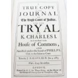 A 17th century leather bound book "A true copy of the journal of the high court of justice for the