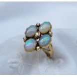 An opal and diamond dress ring,