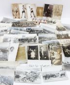 Assorted postcards and photographs including "Fred Welsh, lightweight champion of the world",