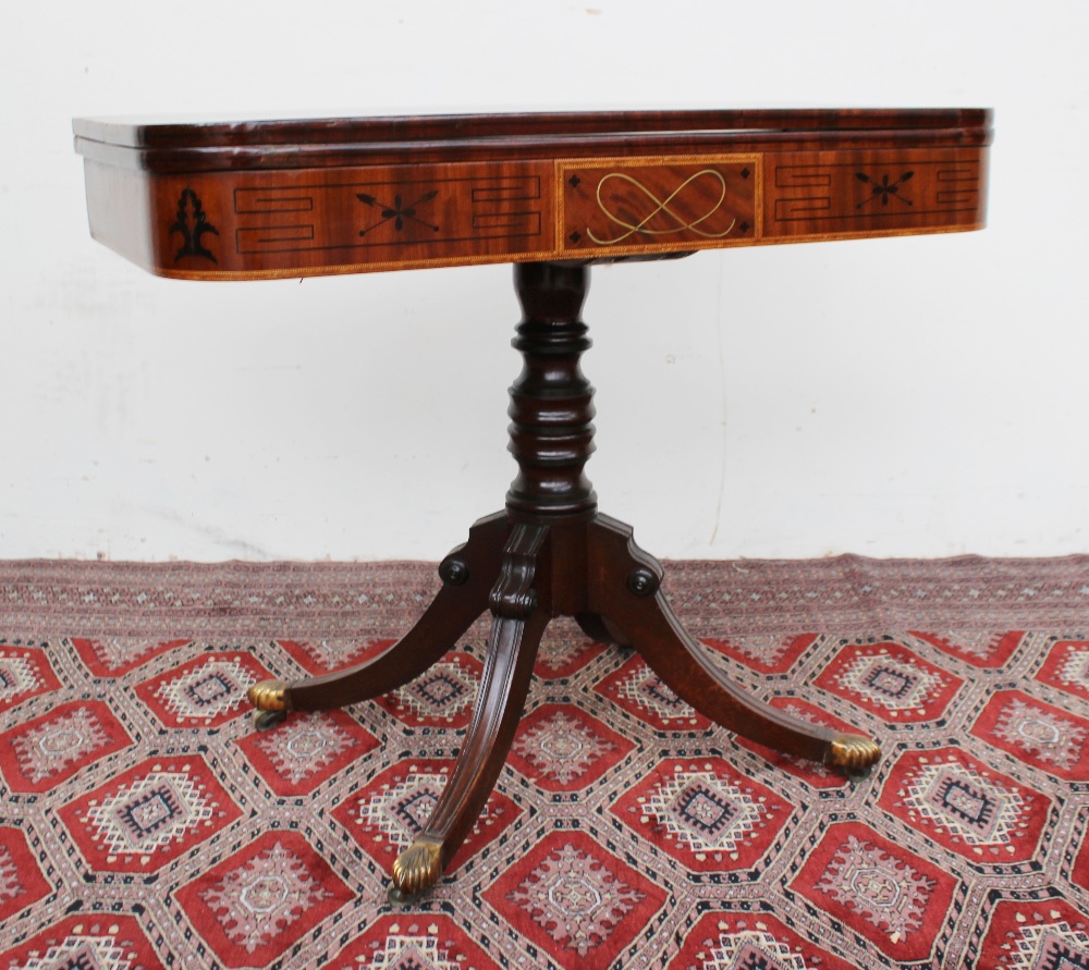 A 19th century mahogany tea table, - Image 2 of 4