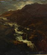 19th century British
A waterfall through a rocky valley
Oil on canvas
42.5 x 37.