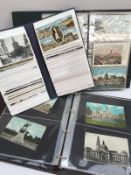 Three postcard albums containing circa 250 postcards including St Davids, Tenby, Oystermouth,