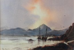 Paul Arnott 
The remains of the day
Watercolour
Signed
24 x 35cm
