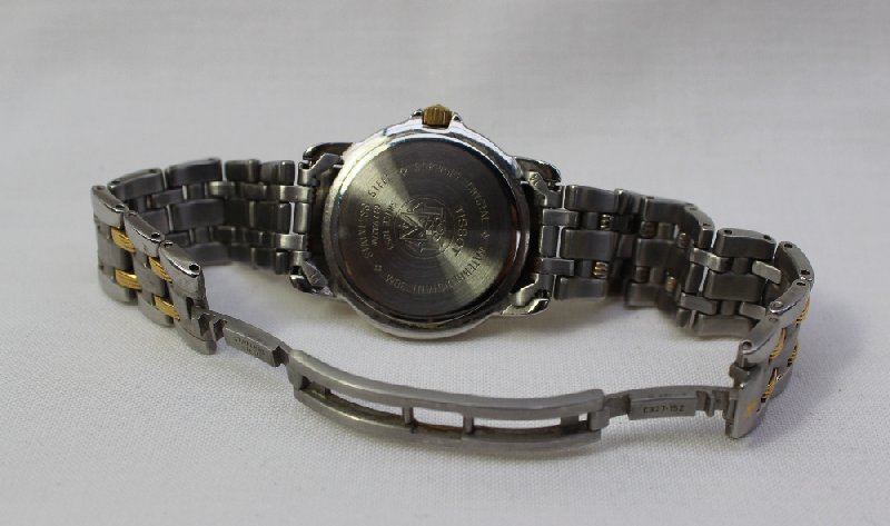 A ladies steel and yellow metal Tissot Ballade wristwatch with a white dial, - Image 2 of 4