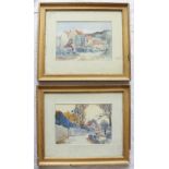 Ferdinand Cirel
A street scene
Watercolour
Signed and dated 1924
Together with a companion (a