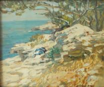 Dorothea Sharp
A rocky coastline
Oil on canvas
Signed
31 x 38cm CONDITION REPORT: Consigned by a