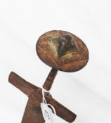 An African sword, with a domed pommel,