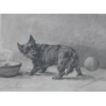 After Maud Earl
A Terrier with a bowl of food and a ball
A print
Signed in pencil to the margin
26