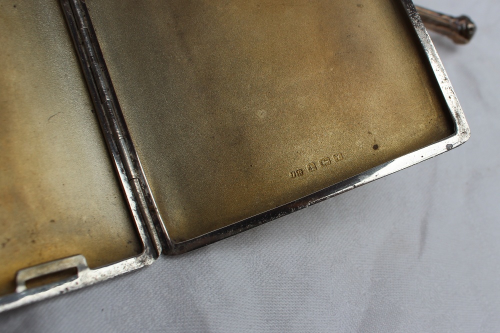 A George VI silver cigarette case, Birmingham, 1948, approximately 179 grams, - Image 3 of 3