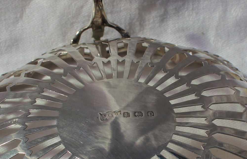 A George VI silver pierced bon bon dish of lobed circular form, - Image 2 of 2