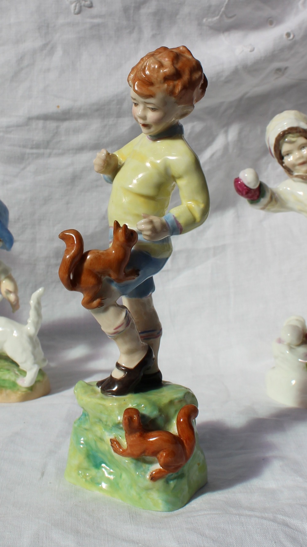 Seven assorted Royal Worcester figures modelled by F G Doughty, depicting the months of the year - Image 9 of 12