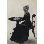 19th century British School
An elderly lady seated at a tripod table
A Silhouette
22 x 16cm