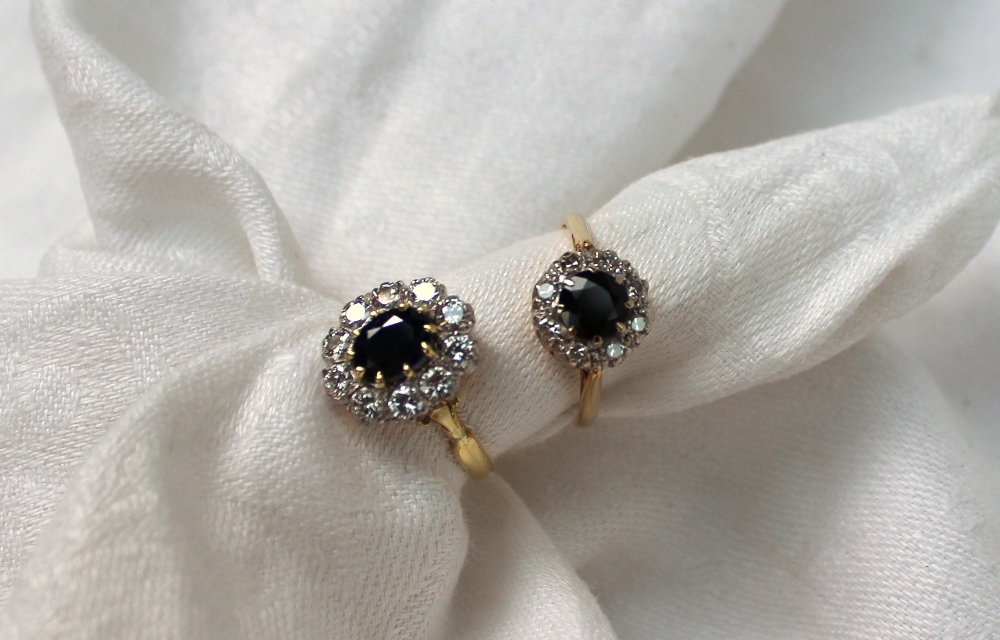 A sapphire and diamond dress ring,