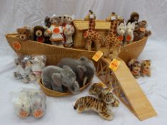 A Steiff Noah`s Ark set circa 1997, all of a limited edition of 8000 pieces, comprising the wood &