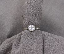 A solitaire diamond ring the brilliant cut diamond approximately 1.