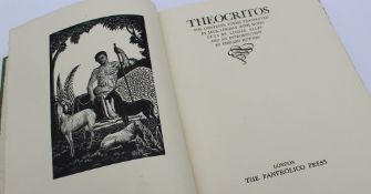 Theocritos, The complete poems translated by Jack Lindsay, The Fanfrolico Press, London,