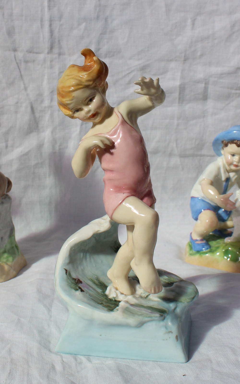 Seven assorted Royal Worcester figures modelled by F G Doughty, depicting the months of the year - Image 7 of 12